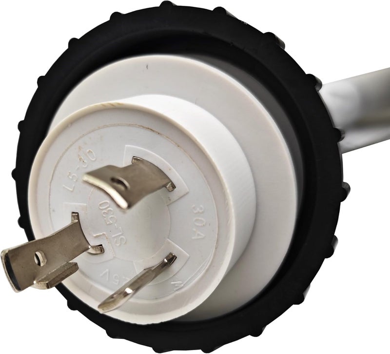 Park World RV Shore Power Extension Cord, NEMA L5-30 Twist Lock 30A Extension Cord, Female with Seal Collar, White (12FT) - Image 2